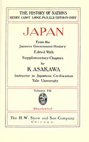 Cover of: Japan: from the Japanese government history