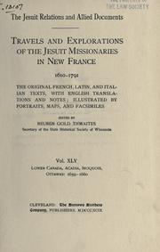 Cover of: The Jesuit relations and allied documents by Jesuits.