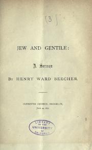 Cover of: Jew and Gentile: a sermon