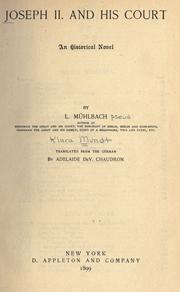Cover of: Joseph the Second and his court; tr. from the German by Adelaide De V. Chaudron.