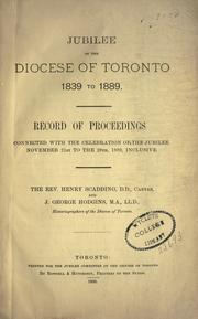 Cover of: Jubilee, 1839 to 1889: record of proceedings.