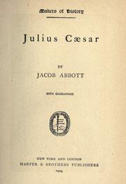 Cover of: Julius Cæsar by Jacob Abbott