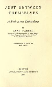 Cover of: Just between themselves by Anne Warner, Anne Warner