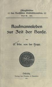 Cover of: Kaufmannsleben zur Zeit der Hanse.