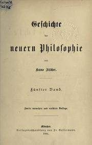 Cover of: Geschichte der neuern Philosophie. by Kuno Fischer