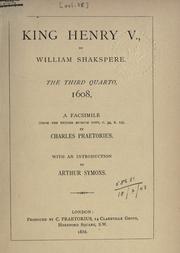 Cover of: King Henry V by William Shakespeare