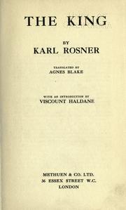 Cover of: The king by Karl Rosner