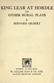 Cover of: King Lear at Hordle and other rural plays