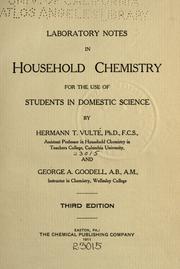 Cover of: Laboratory notes in household chemistry by Hermann T. Vulté, Hermann T. Vulté