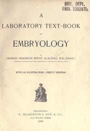 Cover of: A laboratory text-book of embryology.