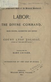 Cover of: Labor: the divine command