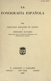 Cover of: La fonografía española