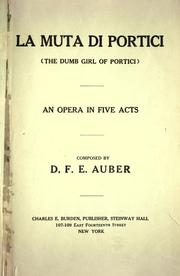 Cover of: muta di Portici: The dumb girl of Portici : an opera in five acts