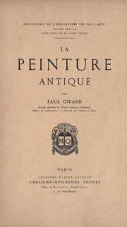 Cover of: La peinture antique by Paul Girard