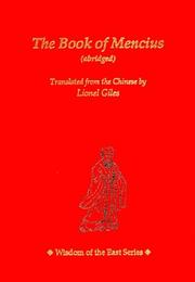 Cover of: The book of Mencius (abridged) by Mencius, Mencius