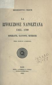 Cover of: La Rivoluzione Napoletana del 1799 by Benedetto Croce