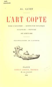 Cover of: L' art copte by Al Gayet