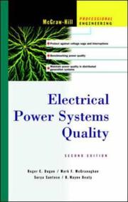 Cover of: Electrical Power Systems Quality by Surya Santoso, H. Wayne Beaty, Roger C. Dugan, Mark F. McGranaghan