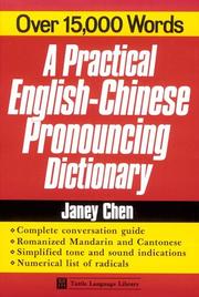 Cover of: A Practical English-Chinese Pronouncing Dictionary by Janey Chen, Ena G. Simms