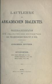 Lautlehre des arkadischen Dialektes by Johannes Spitzer