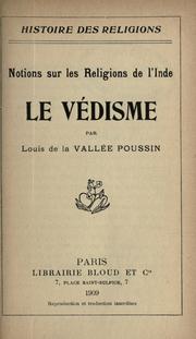 Cover of: La védisme. by La Vallée Poussin, Louis de