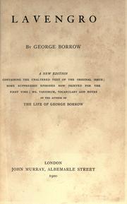 Cover of: Lavengro by George Henry Borrow