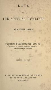 Cover of: Lays of the Scottish cavaliers, and other poems.