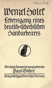 Cover of: Lebensgang eines deutsch-tschechischen Handarbeiters by Wenzel Holek