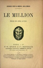 Cover of: Le million: pièce en cinq actes