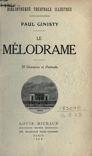 Cover of: mélodrame.
