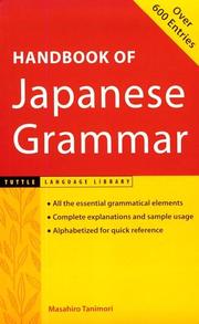 Cover of: Handbook of Japanese grammar | Masahiro Tanimori