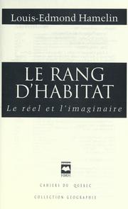 Cover of: Le rang d'habitat: le réel et l'imaginaire