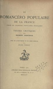 Le romancéro populaire de la France by George Doncieux
