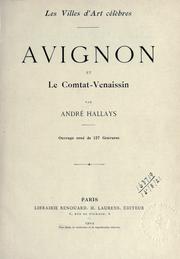 Cover of: Avignon et le Comtat-Venaissin