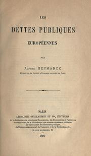 Cover of: dettes publiques européennes