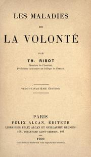 Cover of: Les maladies de la volonté by Théodule Armand Ribot