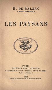 Les paysans by Honoré de Balzac