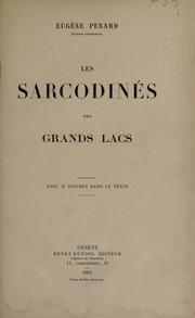 Cover of: sarcodinés des Grands Lacs