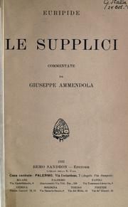 Cover of: Le  Supplici [di] Euripide. by Euripides