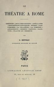 Cover of: Le théatre à Rome.