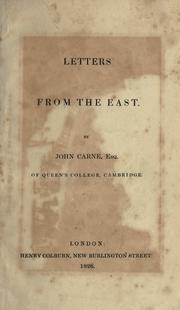 Cover of: Letters from the East.