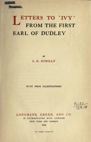 Cover of: Letters to 'Ivy' from the first Earl of Dudley: by S.H. Romilly.