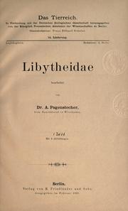 Libytheidae by Arnold Pagenstecher