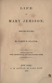 Cover of: Life of Mary Jemison by James E. Seaver