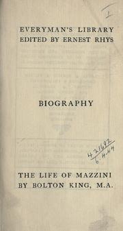 Cover of: The life of Mazzini.