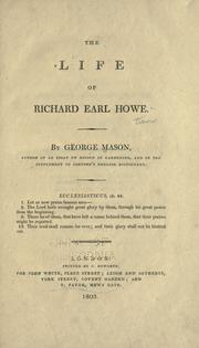 Cover of: The life of Richard Earl Howe.