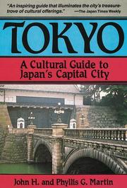 Cover of: Tokyo, a cultural guide to Japan's capital city