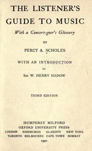 Cover of: The listener's guide to music by Scholes, Percy Alfred