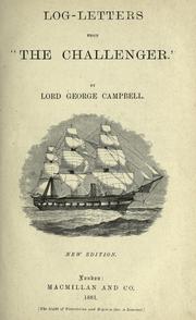 Cover of: Log-letters from "The Challenger" by Campbell, George Granville Lord