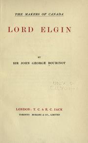Cover of: Lord Elgin.